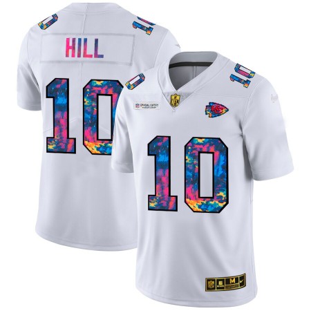 Camiseta Hombre NFL Kansas City Chiefs Tyreek Hill 10 Nike 2020 Multicolor Blanco Camiseta Hombre NFL Kansas City Chiefs Tyreek Hill 10 Nike 2020 Multicolor Blanco